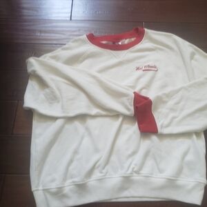 Men White & Red Hot Wheels Crewneck